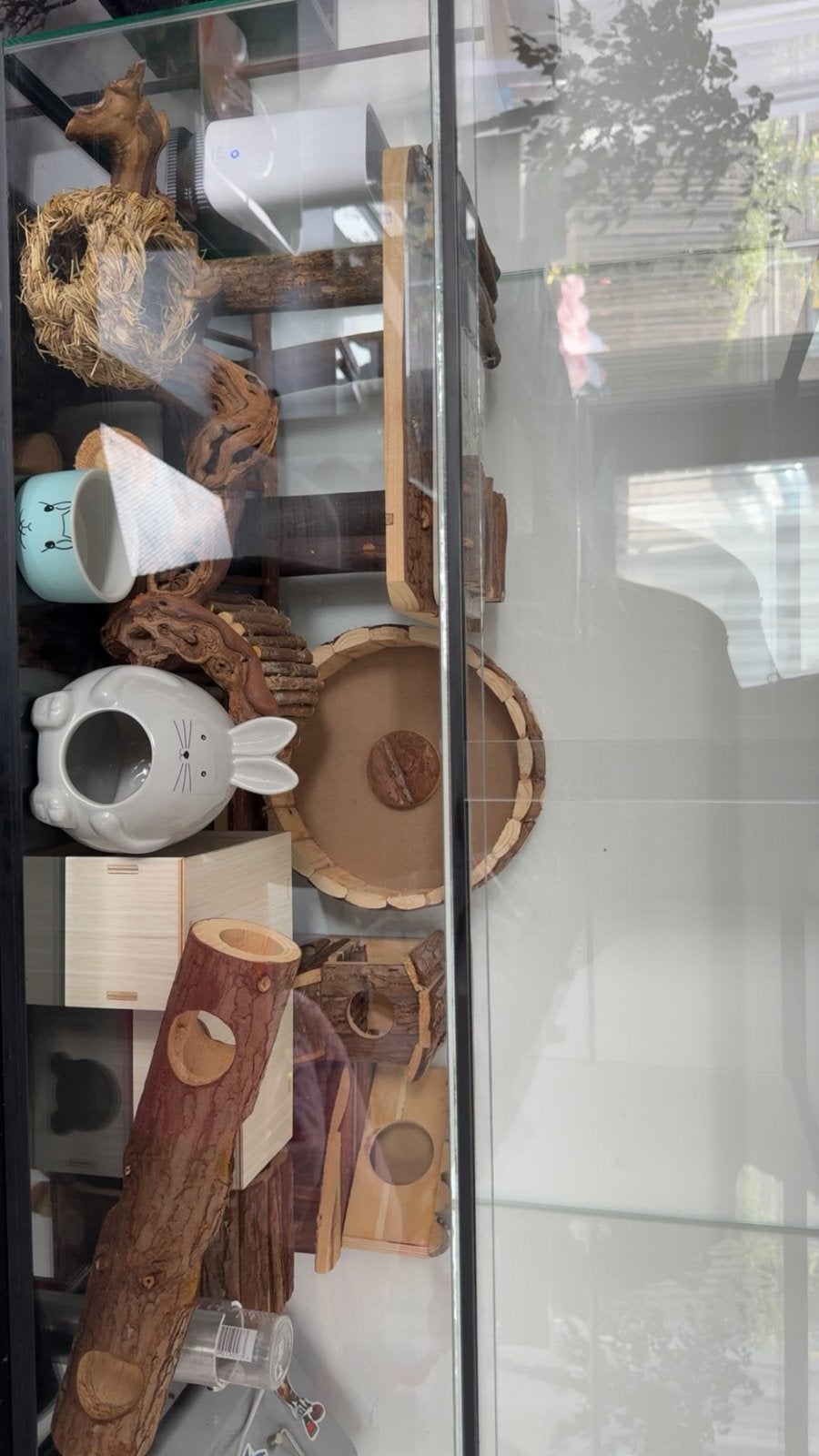 Hamster terrarium maat 80 cm en toebehoren, Dieren en Toebehoren, Kooi, Zo goed als nieuw, Hamster, 75 tot 110 cm