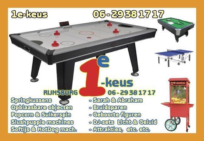 huur 'n AIRHOCKEYTAFEL op uw feest, altijd succesvol, Ophalen, Zo goed als nieuw, Overige