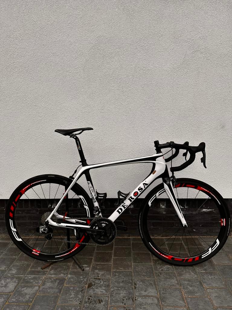 Mooie DeRosa R838 Sram Red Black eTap + FFWD F4R wielen, Gebruikt, Carbon, Velgrem, Meer dan 20 versnellingen