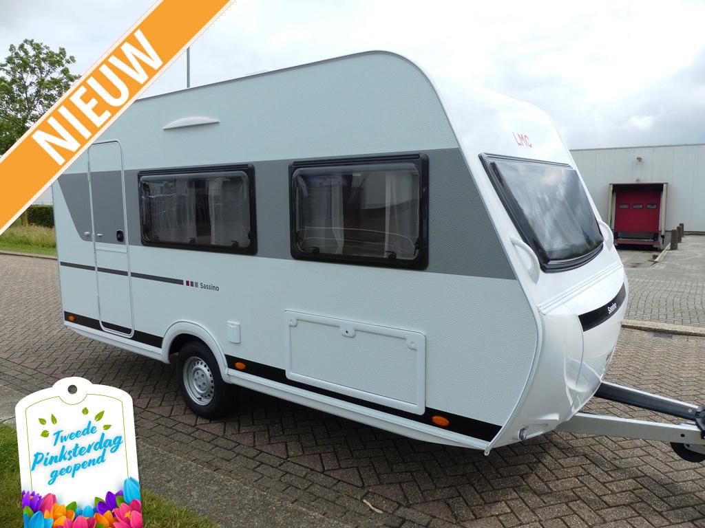 LMC Sassino 430 D 2e Pinksterdag open!!, Caravans en Kamperen, Caravans, Schokbreker, Treinzit, Tot en met 3, 4 tot 5 meter