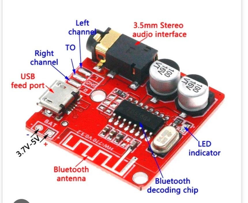 Goede Bluetooth module en versterker voor inbouw bv oude rad, Audio, Tv en Foto, Ophalen of Verzenden, Zo goed als nieuw