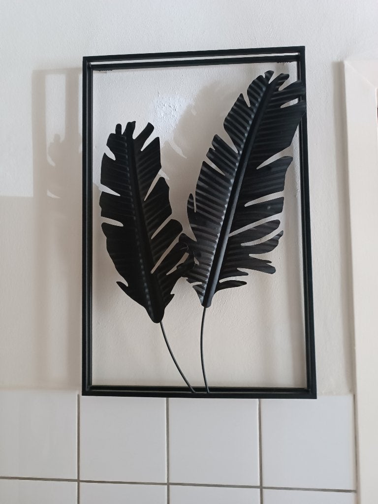 Decoratie hanger / schilderij veren, Ophalen, 57 cm, Hangend, Overige typen