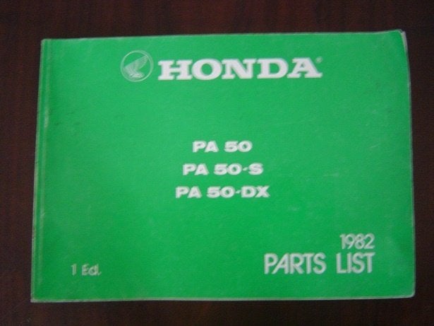 Honda PA50 S DX 1982 Camino moped parts list PA 50, Ophalen of Verzenden, Gebruikt