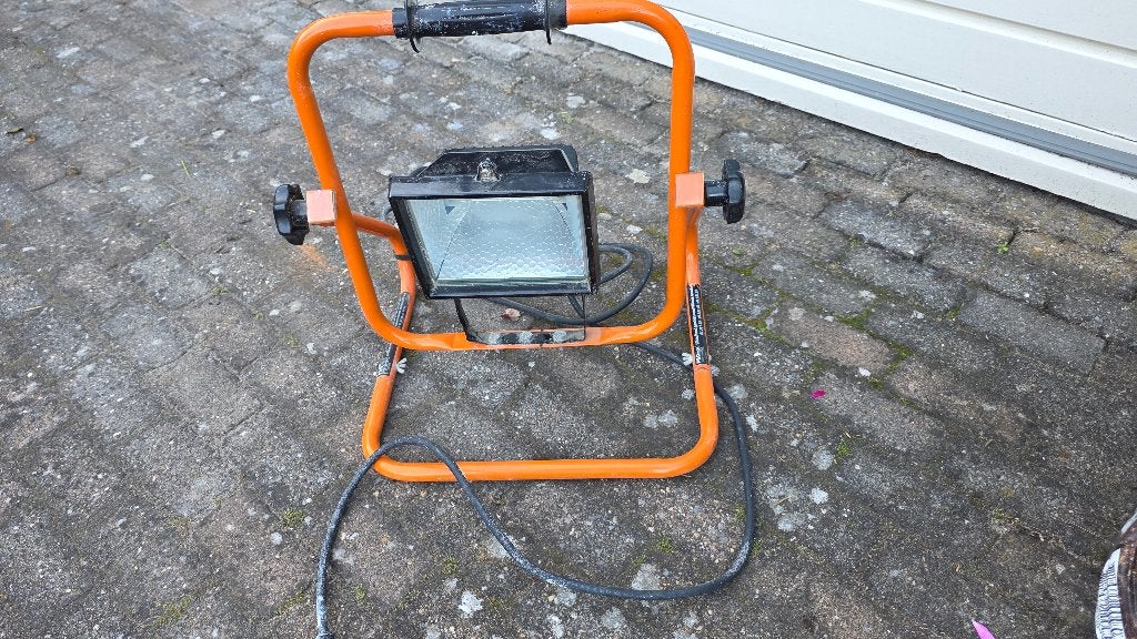 kantelbare werklamp halogeen 500W, Ophalen, Gebruikt, 200 tot 500 watt, Lamp