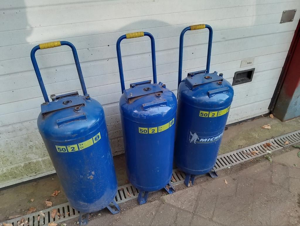 3 Compressor tanks 50 liter, Doe-het-zelf en Verbouw, Compressors, 25 tot 100 liter, Ophalen, 200 tot 400 liter/min