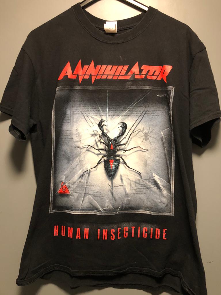 Annihilator Trash metal tour  shirt  2019 zwart L, Ophalen, Zo goed als nieuw, Kleding