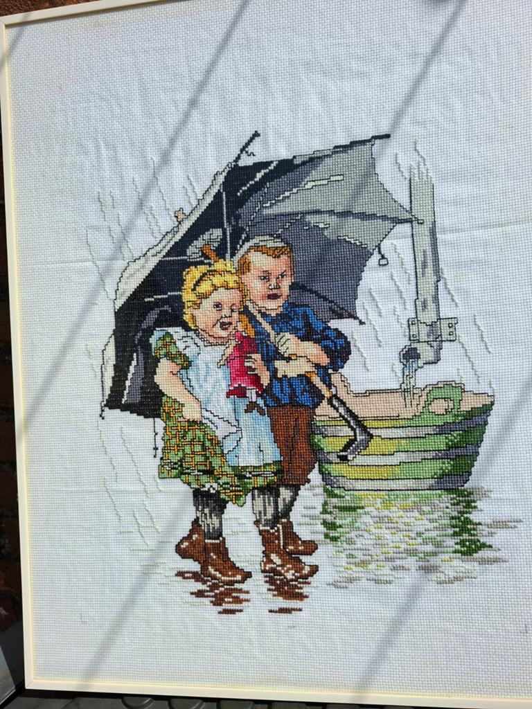 Geborduurde schilderij, Ophalen of Verzenden, Overige typen