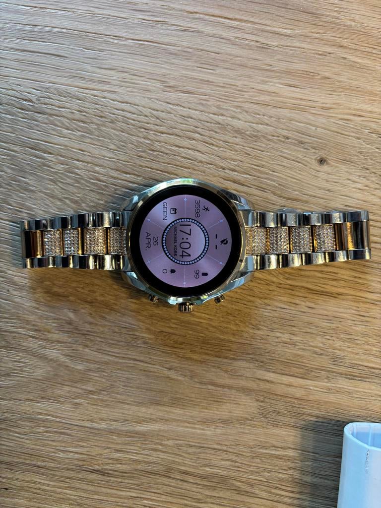 Michael Kors Access Smartwatch MKT5137 - Rosegoud/Zilver, Overige merken, Staal, Ophalen of Verzenden, Zo goed als nieuw