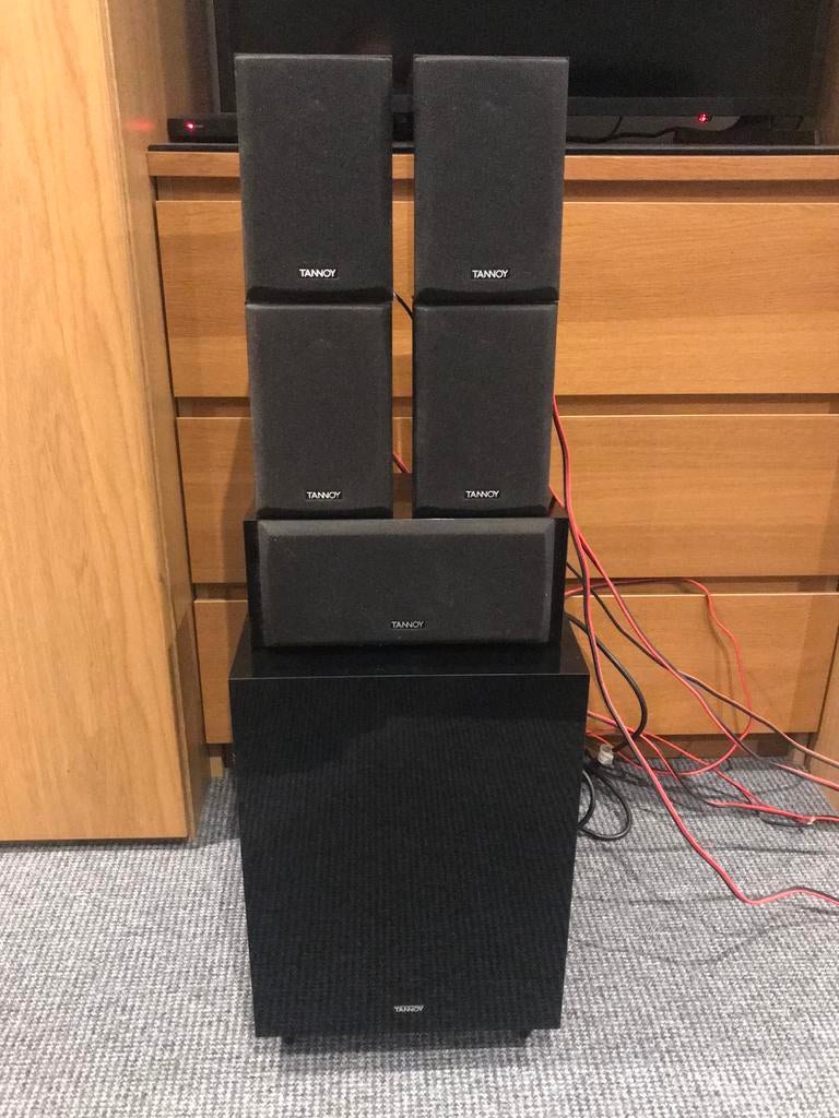 Tannoy home cinema set, Zo goed als nieuw, 120 watt of meer, Front, Rear of Stereo speakers, Ophalen
