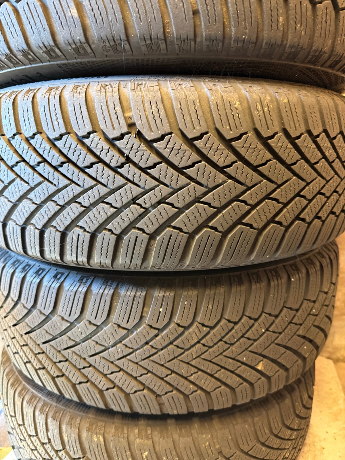 POLO/SEAT 5x100 Conti WinterContact 860 winterbanden op velg, Ophalen, Gebruikt, 15 inch, Banden en Velgen