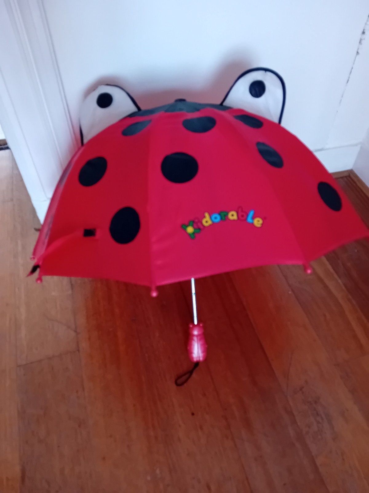 Leuke rode paraplu met lieveheersbeestje design, Ophalen of Verzenden, Gebruikt, Rood