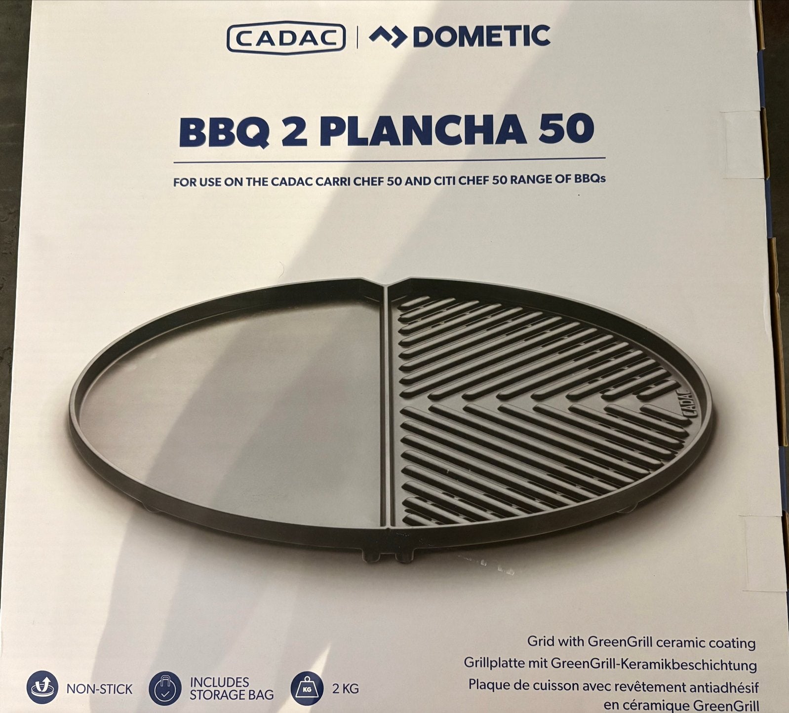 Cadac Dometic BBQ 2 Plancha 50 Grillplaat met opbergtas, Ophalen, Nieuw