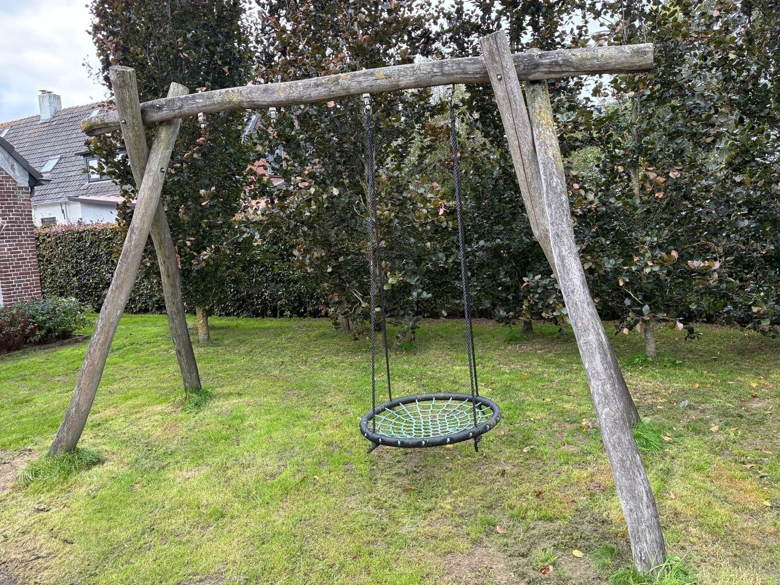 Houten schommel met nestschommel, Kinderen en Baby's, Ophalen, Gebruikt, Schommel