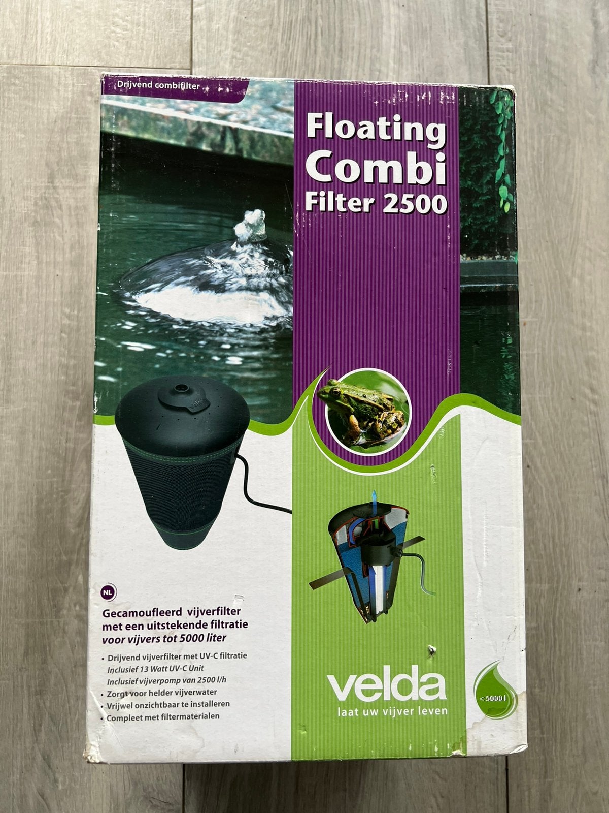 Vijverpomp Velda floating combi filter 2500, Ophalen, Gebruikt, Vijverpomp