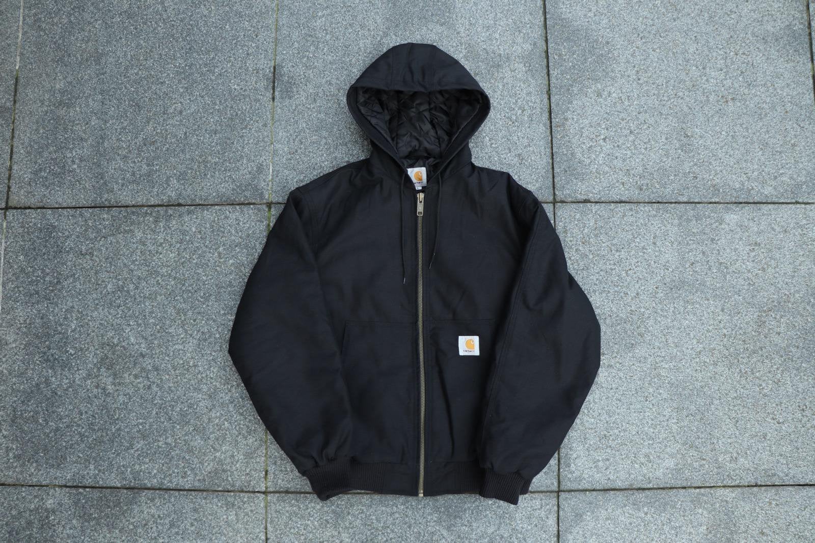 Reworked Carhartt active / detroit jacket jas SIZE L, Ophalen of Verzenden, Gedragen, Maat 52/54 (L), Zwart
