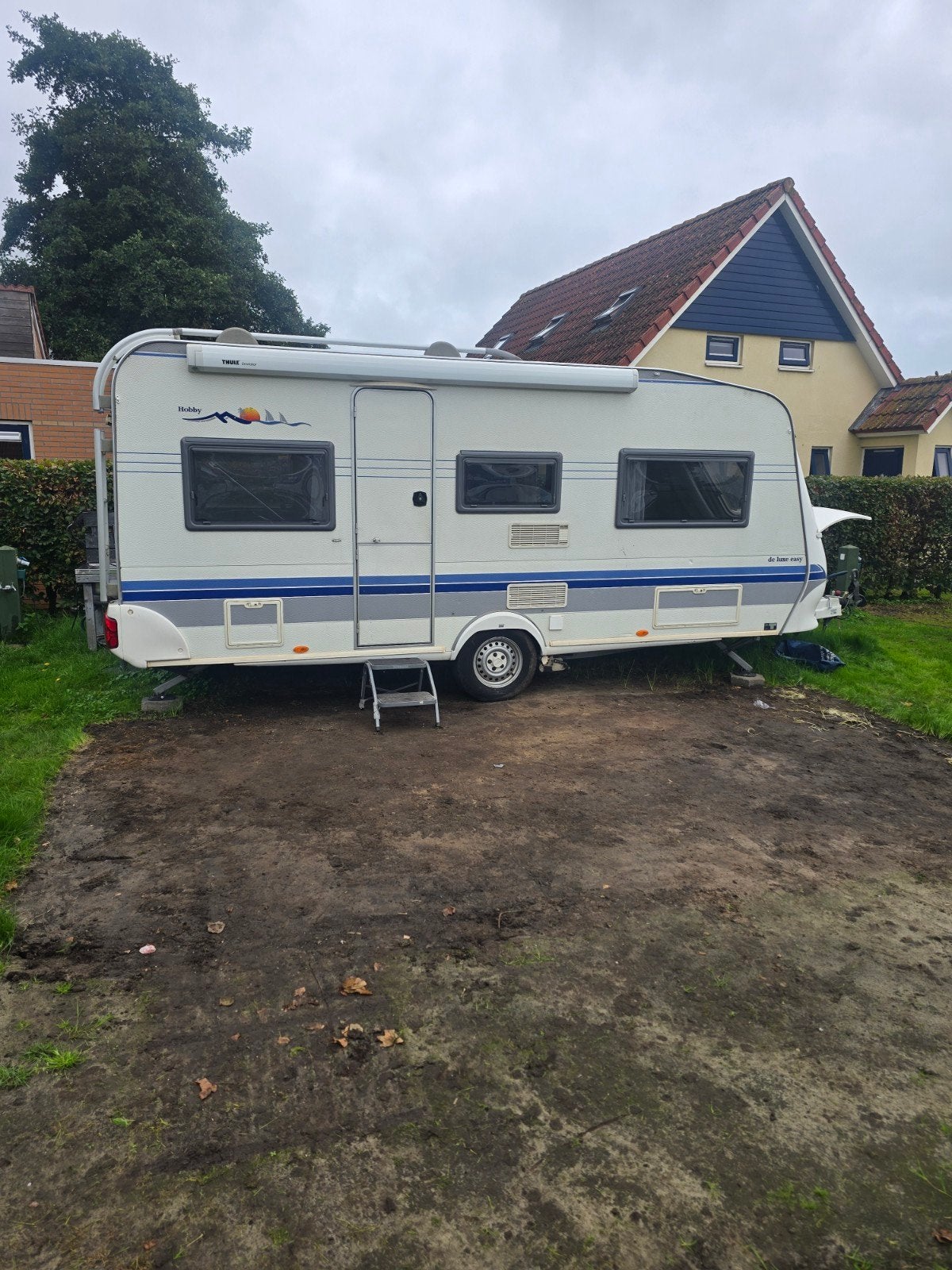 hobby 495 UL enkele bedden nieuwe voortent, Rondzit, Hobby, Bedrijf, Luifel