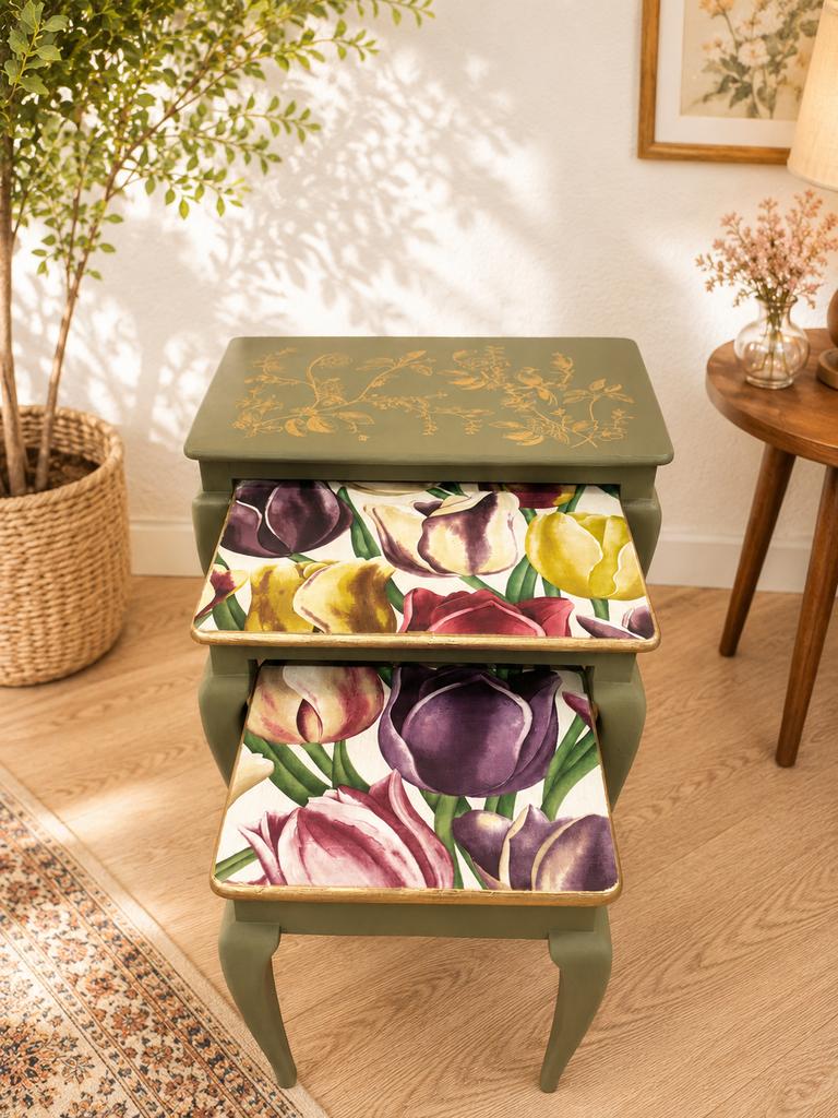 Mimi Set van 3 bijzettafels, Ophalen, Minder dan 45 cm, Minder dan 55 cm, Zo goed als nieuw