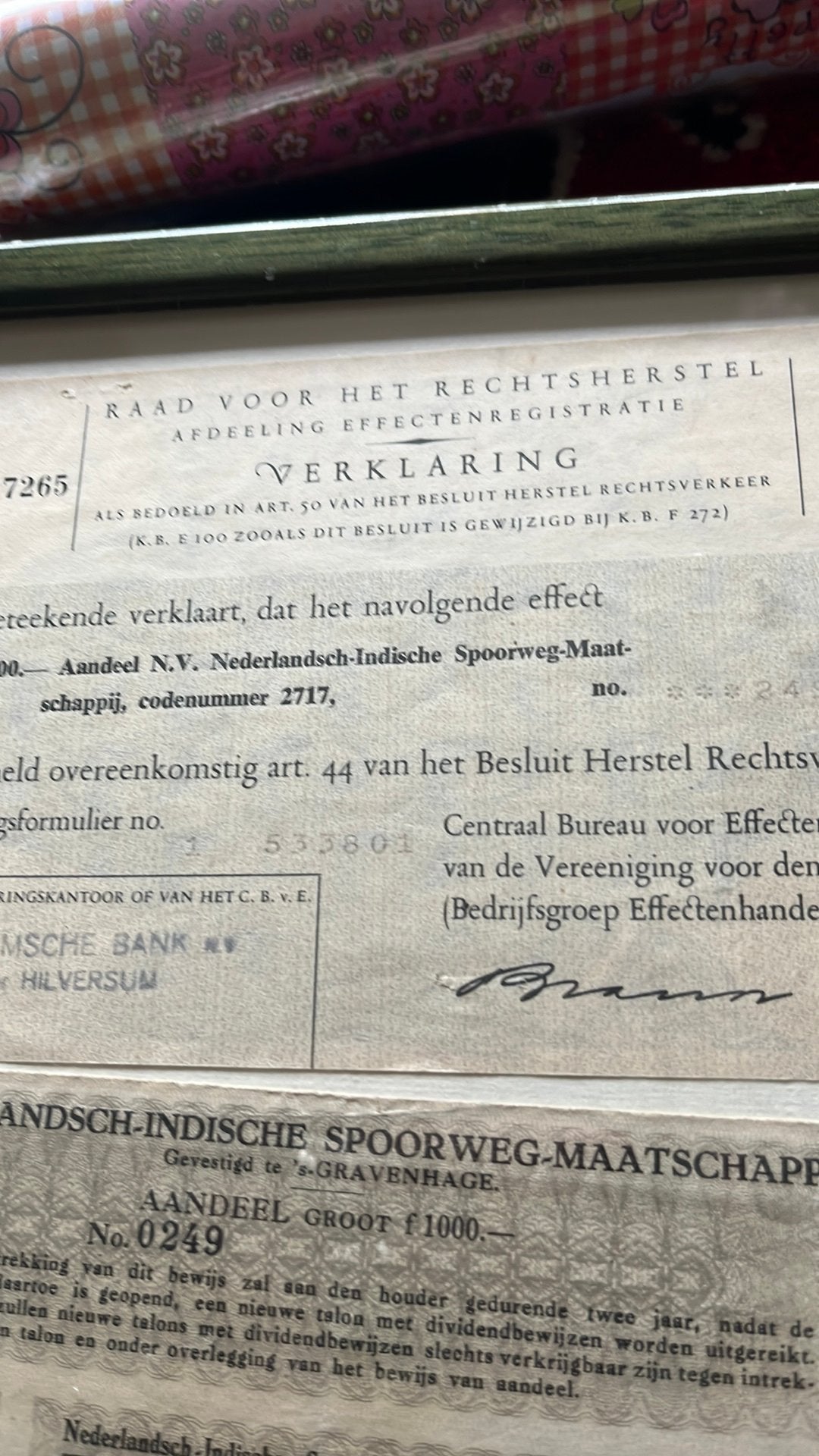 Nederland indische spoorwegen……., Ophalen of Verzenden, Aandeel
