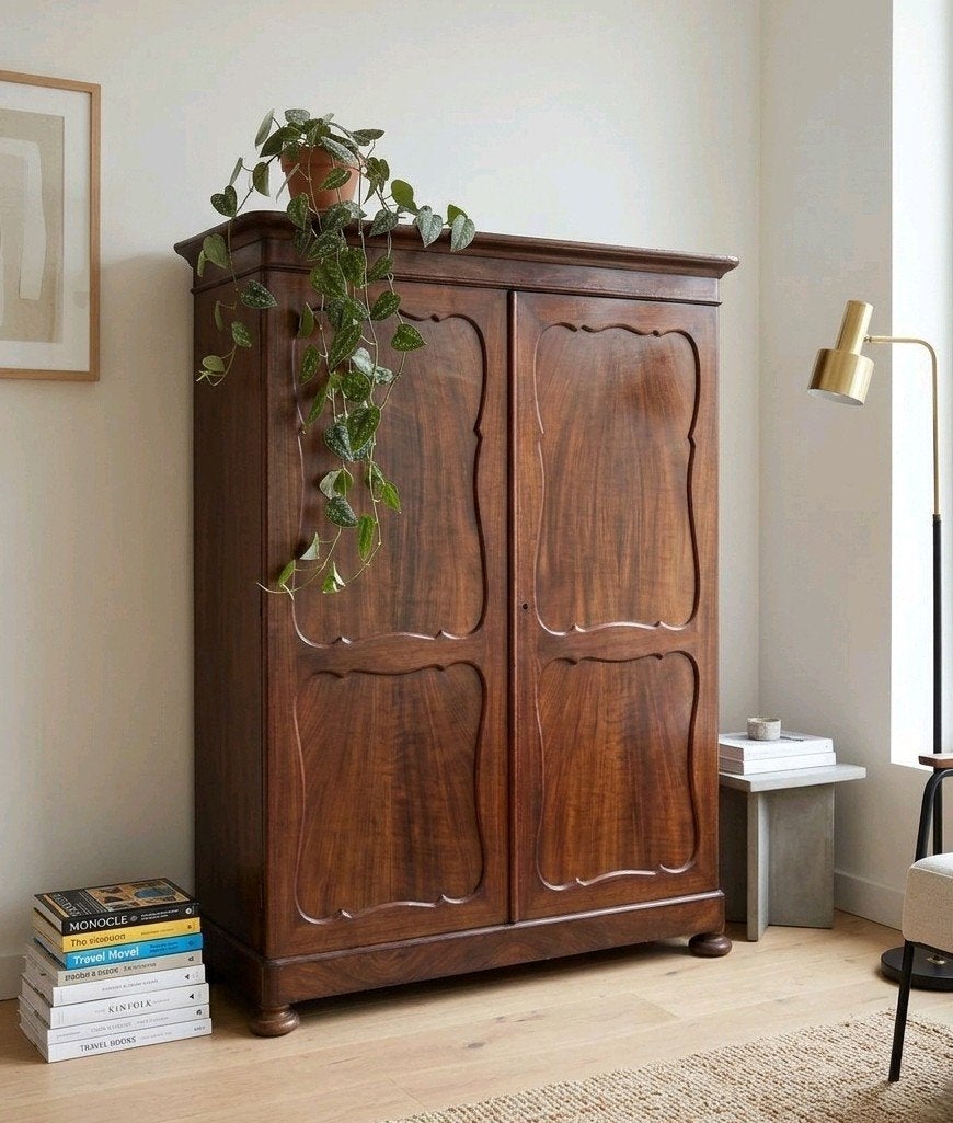 ⚠️OPRUIMING Antieke Biedermeier meidenkast vintage hangkast, Verzenden
