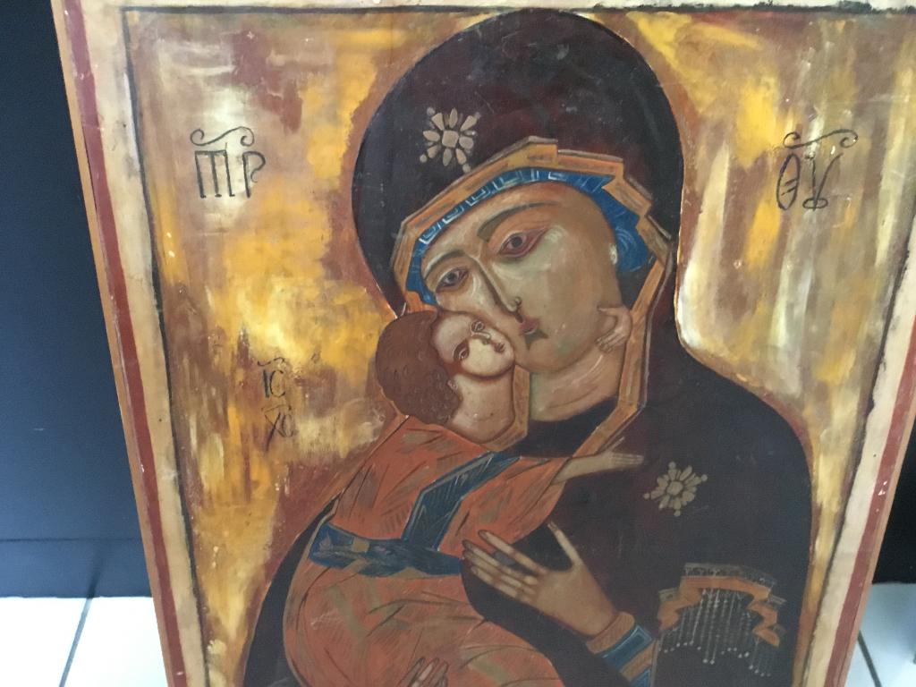 Icoon van de moeder Gods, Antiek en Kunst, Kunst | Schilderijen | Klassiek, Ophalen of Verzenden