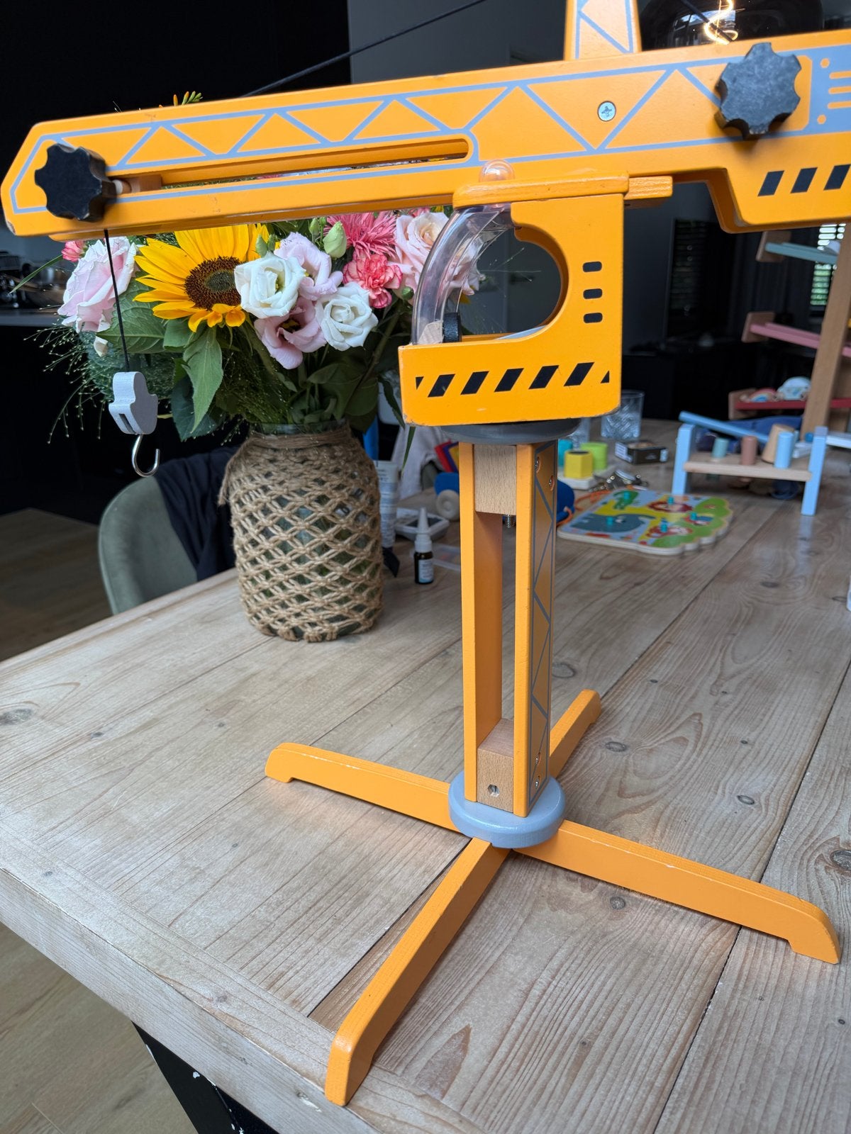 HAPE Houten speelgoedkraan - Beschadiging zie foto, Ophalen, Gebruikt, Overige typen