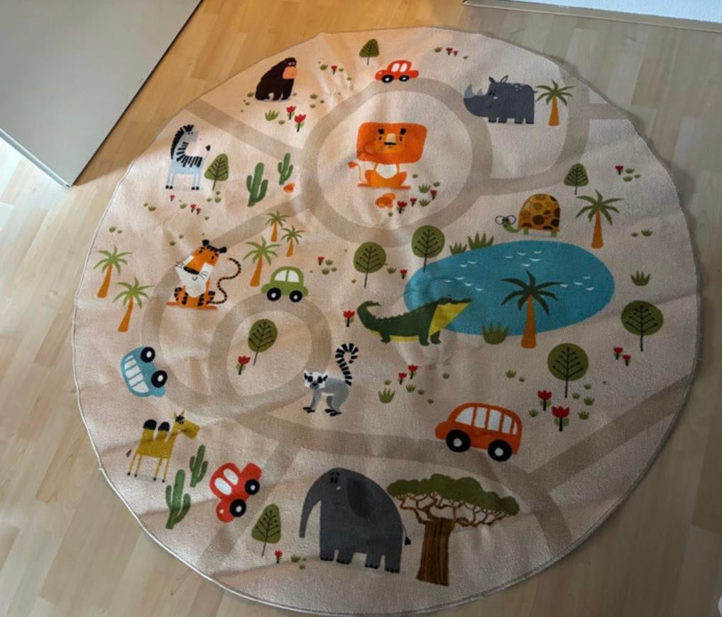Speelkleed Happy Life 160x160 rond, Kinderen en Baby's, Ophalen, Zo goed als nieuw