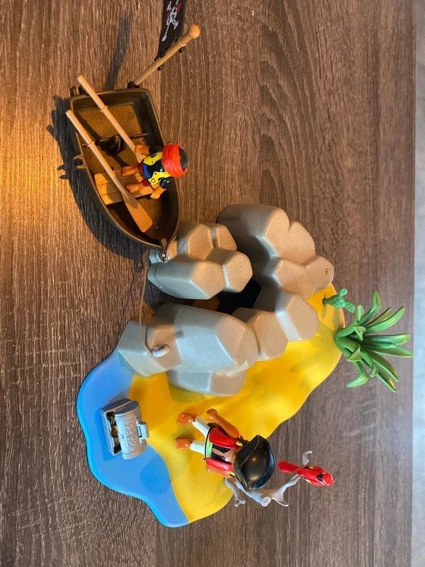 Playmobil Pirateneiland met roeiboot en schatkist, Kinderen en Baby's, Speelgoed | Playmobil, Pirates, Complete set, Overige typen