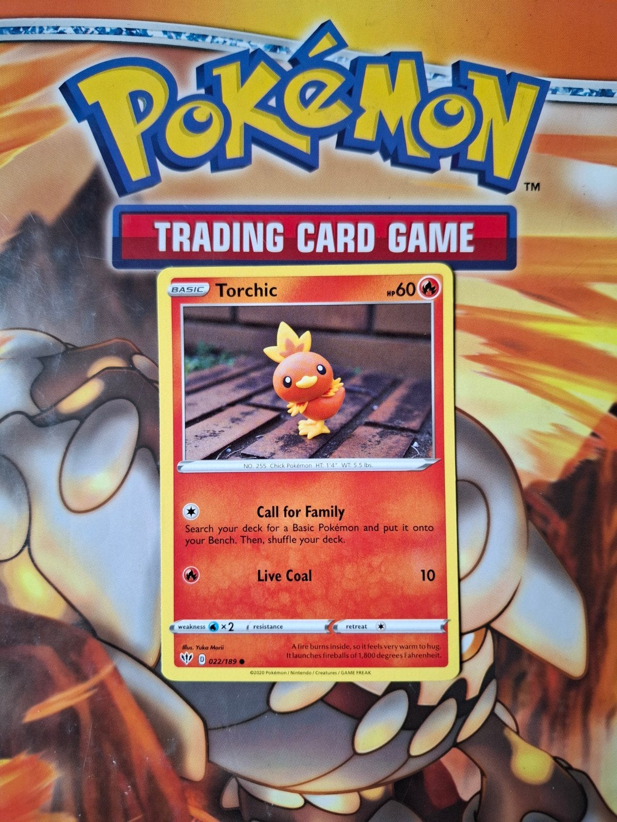 Torchic 022/189 Darkness Ablaze pokemon kaart, Ophalen of Verzenden, Gebruikt, Losse kaart