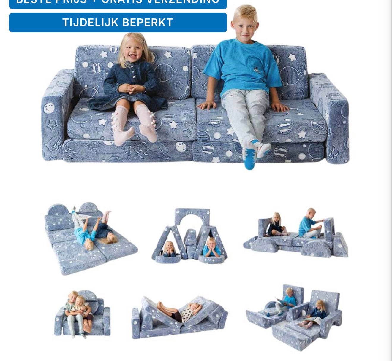 Speelbank-sofa voor – 10-delige - Zo goed als nieuw, Ophalen, Zo goed als nieuw, Bouwen
