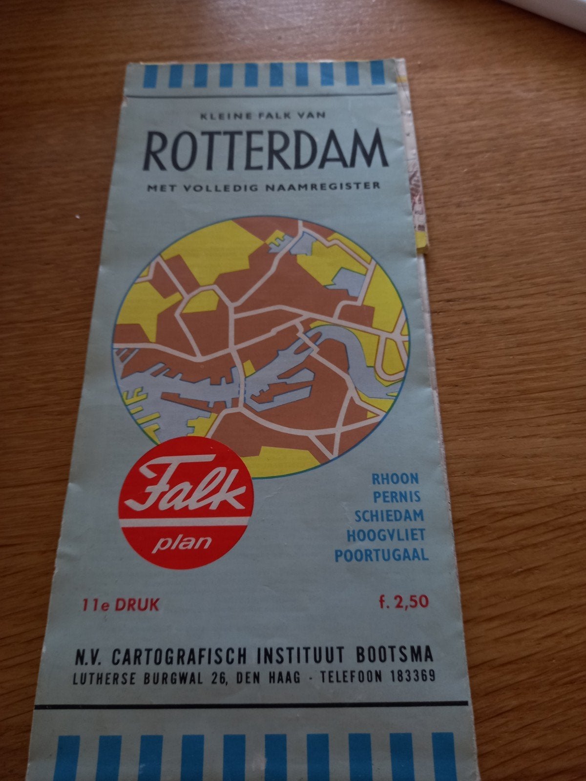 Rotterdam, Boeken, Atlassen en Landkaarten, Gelezen, Ophalen of Verzenden, Landkaart, 1800 tot 2000