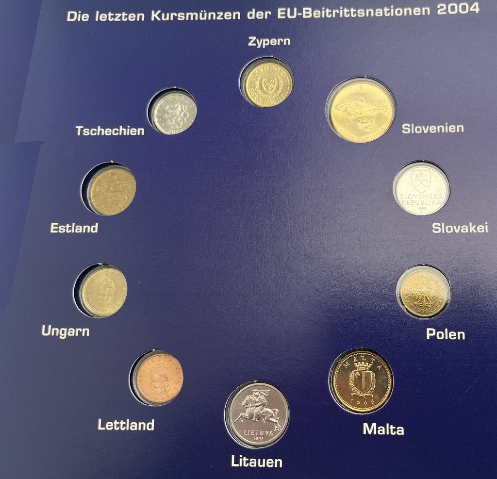 Nationale munten van de tien nieuwe EU leden in 2004., Ophalen of Verzenden, Overige landen, Overige waardes, Setje