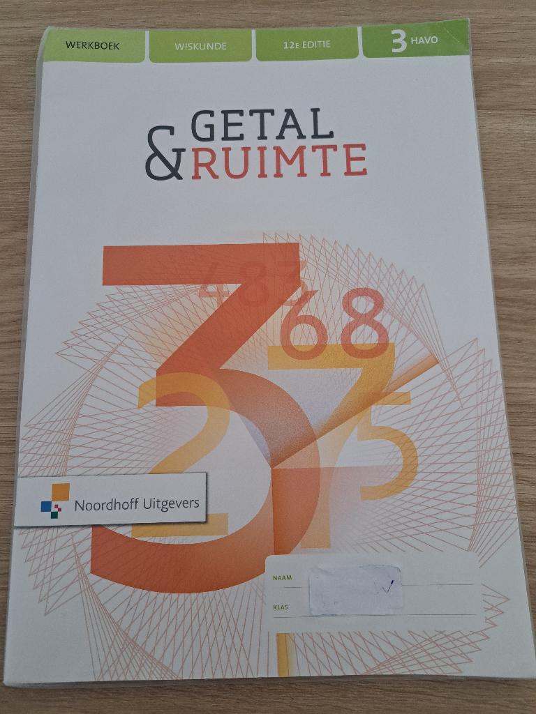 Getal & Ruimte Wiskunde Havo 3 nieuw, Boeken, Overige vakken, Ophalen of Verzenden, Noordhoff Uitgevers, HAVO