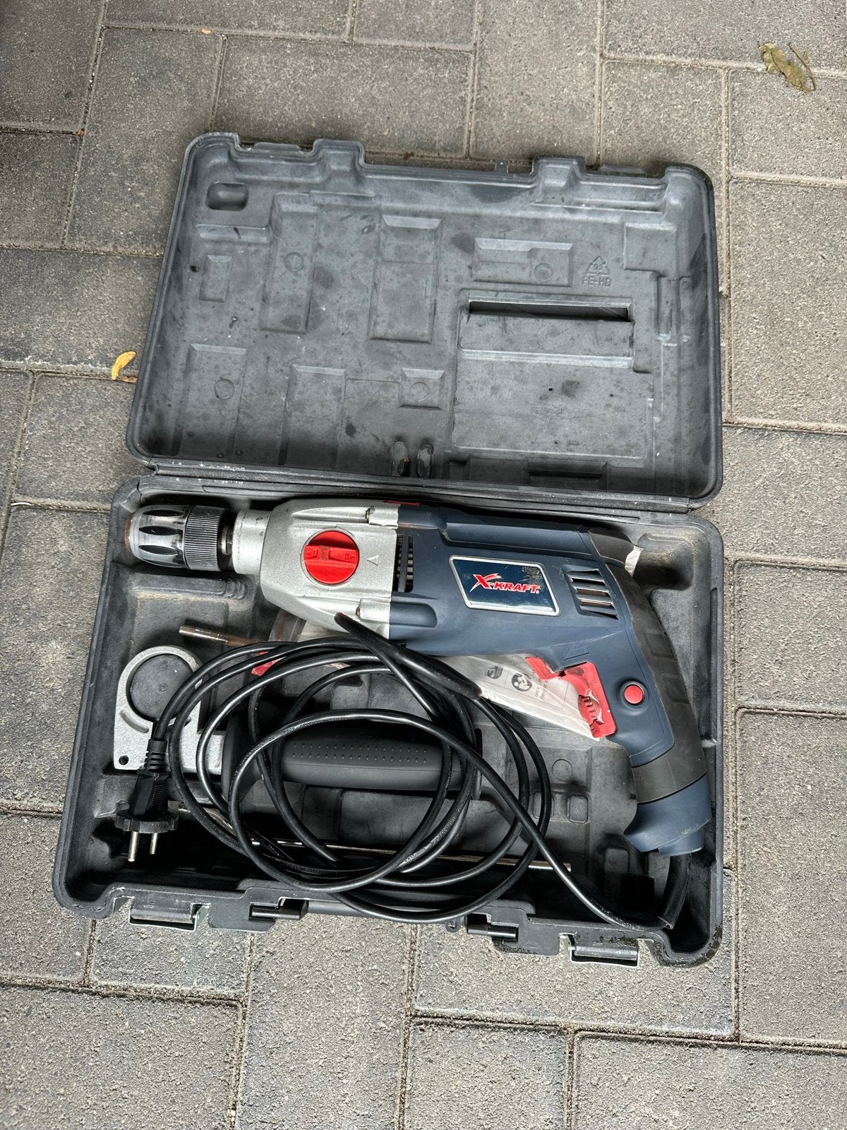 X-Kraft klopBoormachine met koffer, Doe-het-zelf en Verbouw, Gebruikt, Variabele snelheid, Minder dan 400 watt, Ophalen