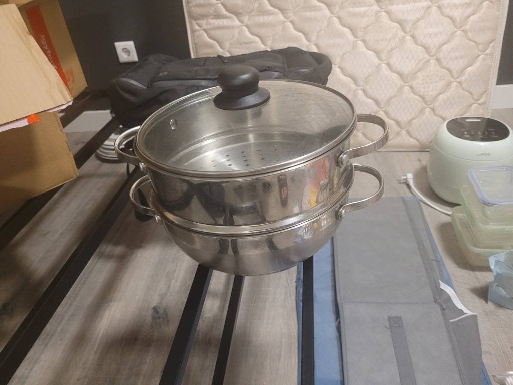 masterclass steamer pot, 25cm, Huis en Inrichting, Keuken | Potten en Pannen, Ophalen, Zo goed als nieuw, Overige materialen, Pot, Bus of Blik