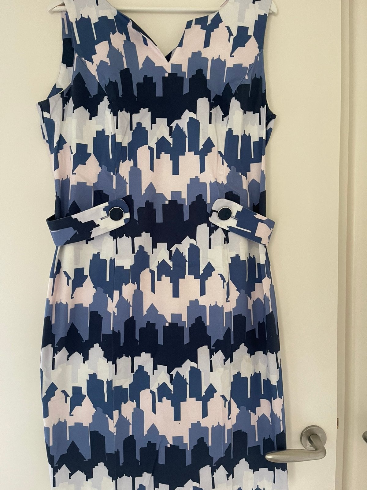 Caroline Biss jurk maat 44. Okselbreedte 55 cm, Verzenden, Zo goed als nieuw, Maat 42/44 (L), Blauw