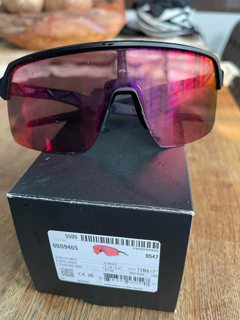 Oakley Sutro Lite Prizm Road Zonnebril Mat Zwart, Sport en Fitness, Wielrennen, Gebruikt, Overige typen, Ophalen