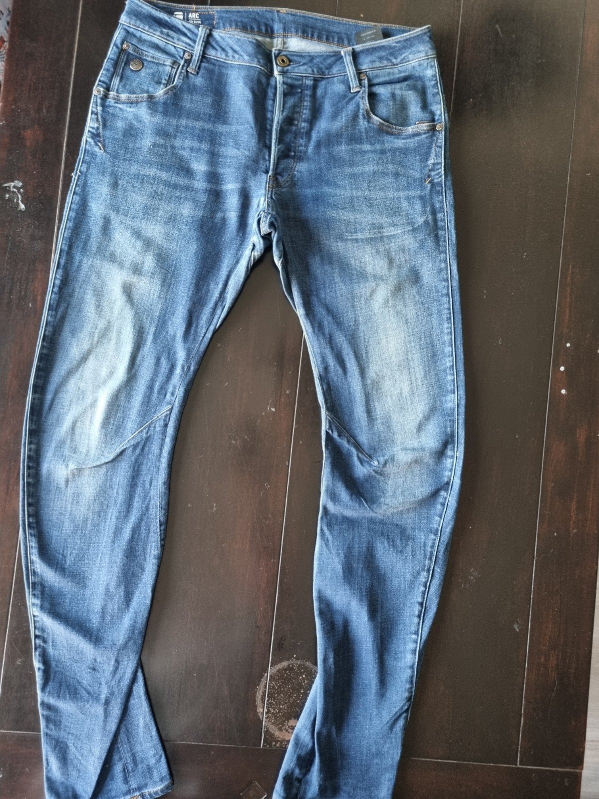 ZGAN G STAR RAW ARC 3D SLIM STRETCH JEANS SIZE 32/34, G-Star Raw, Blauw, W32 (confectie 46) of kleiner, Ophalen of Verzenden