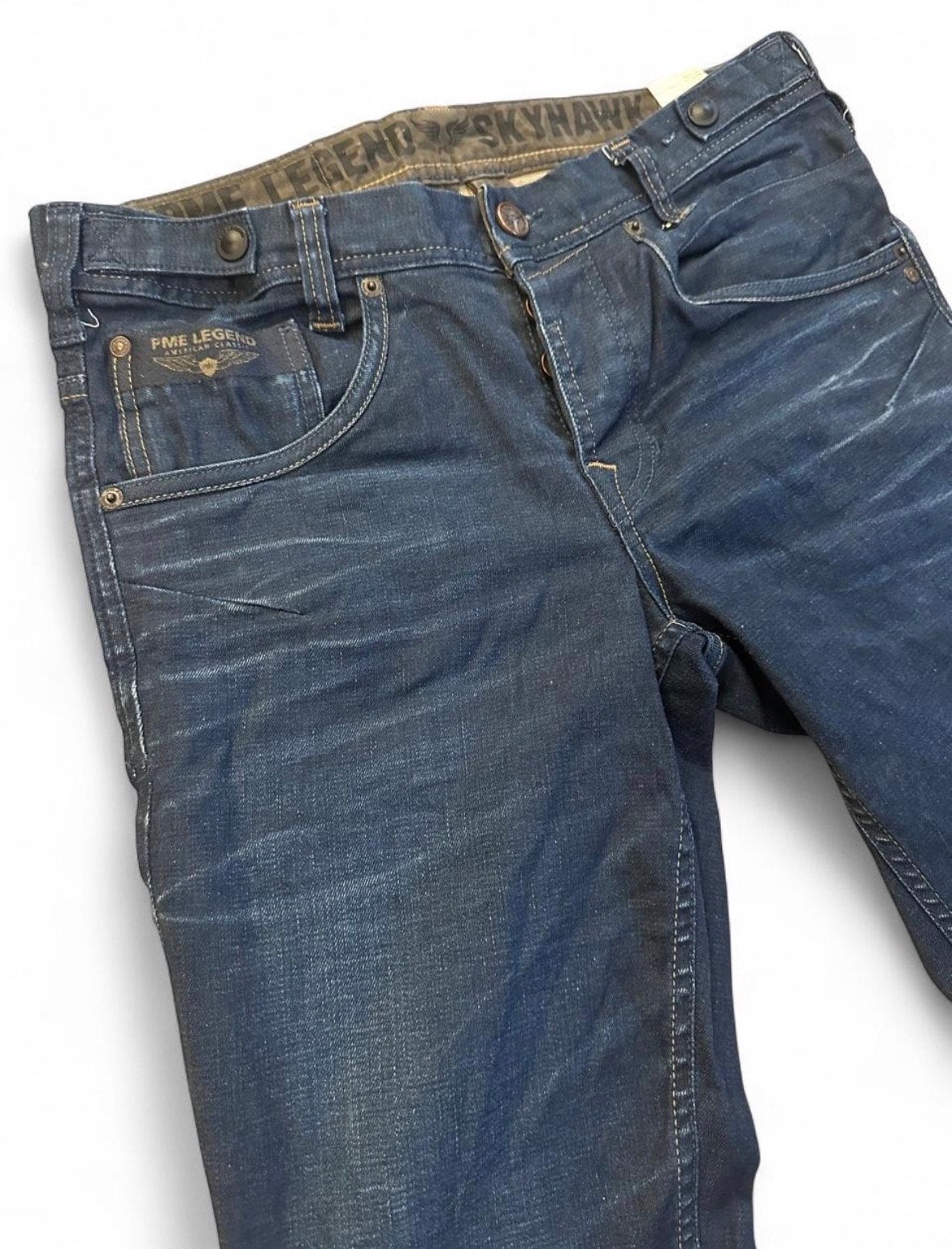 PME Legend Skyhawk Slim Fit Stretch Jeans W32 L32 Donkerblau, Ophalen of Verzenden, Gedragen, Blauw, W32 (confectie 46) of kleiner