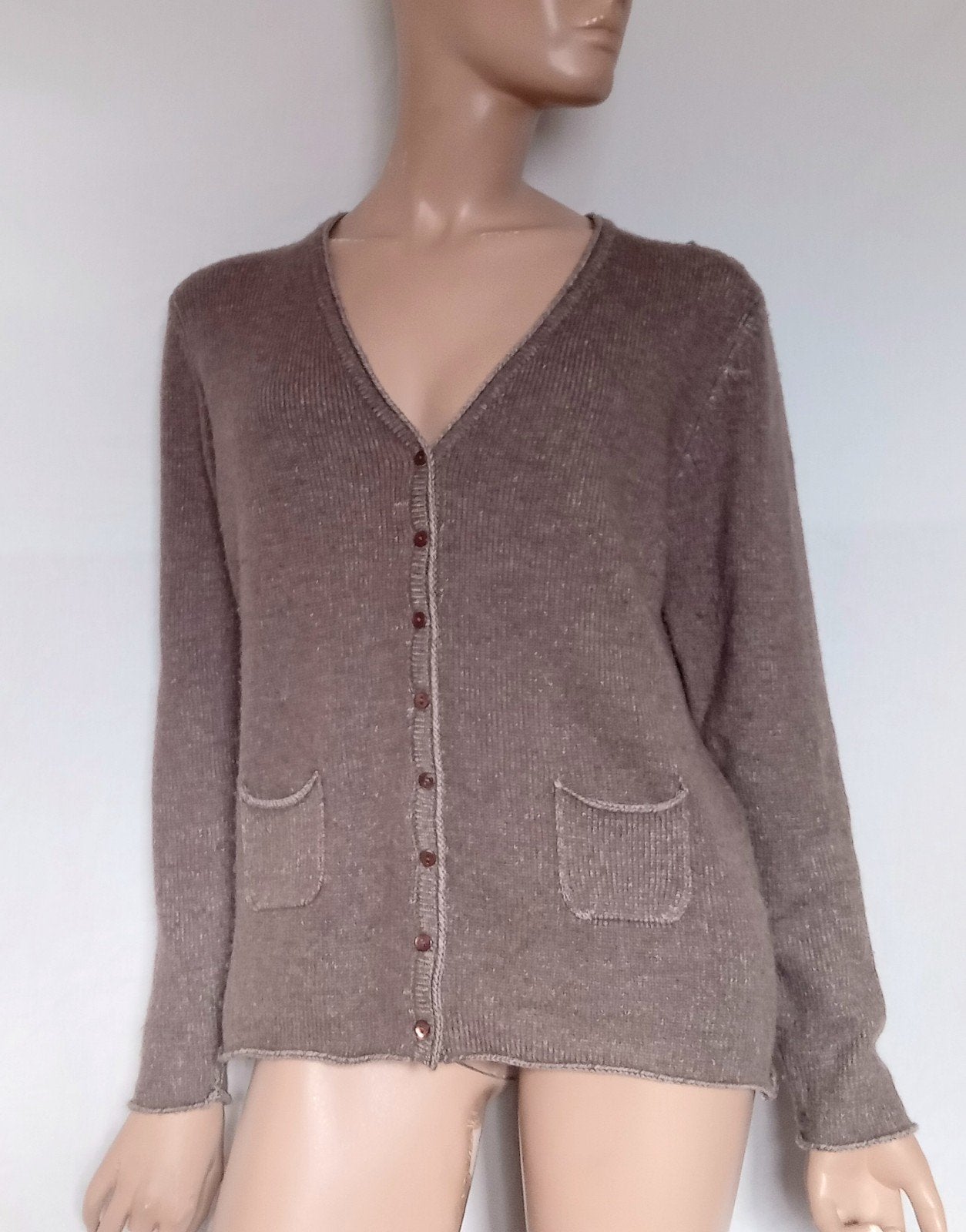 PIA JESSEN Vest , Maat 40 , WOL , CASHMERE, Ophalen of Verzenden, Zo goed als nieuw, Maat 38/40 (M), Bruin