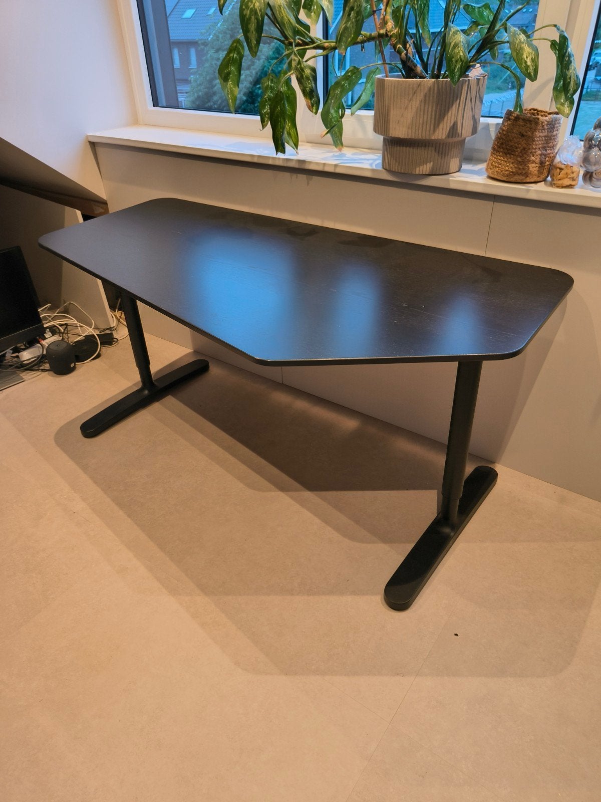 Ikea Bekant bureau zwart 160x80cm, Huis en Inrichting, Bureaus, Ophalen, Zwart, 160 cm, Gebruikt