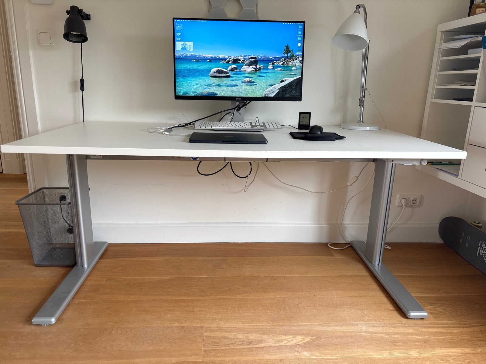 Actiforce Zit-sta bureau wit 80x160 handslinger, Ophalen, Zit-sta bureau, 160 cm, Gebruikt