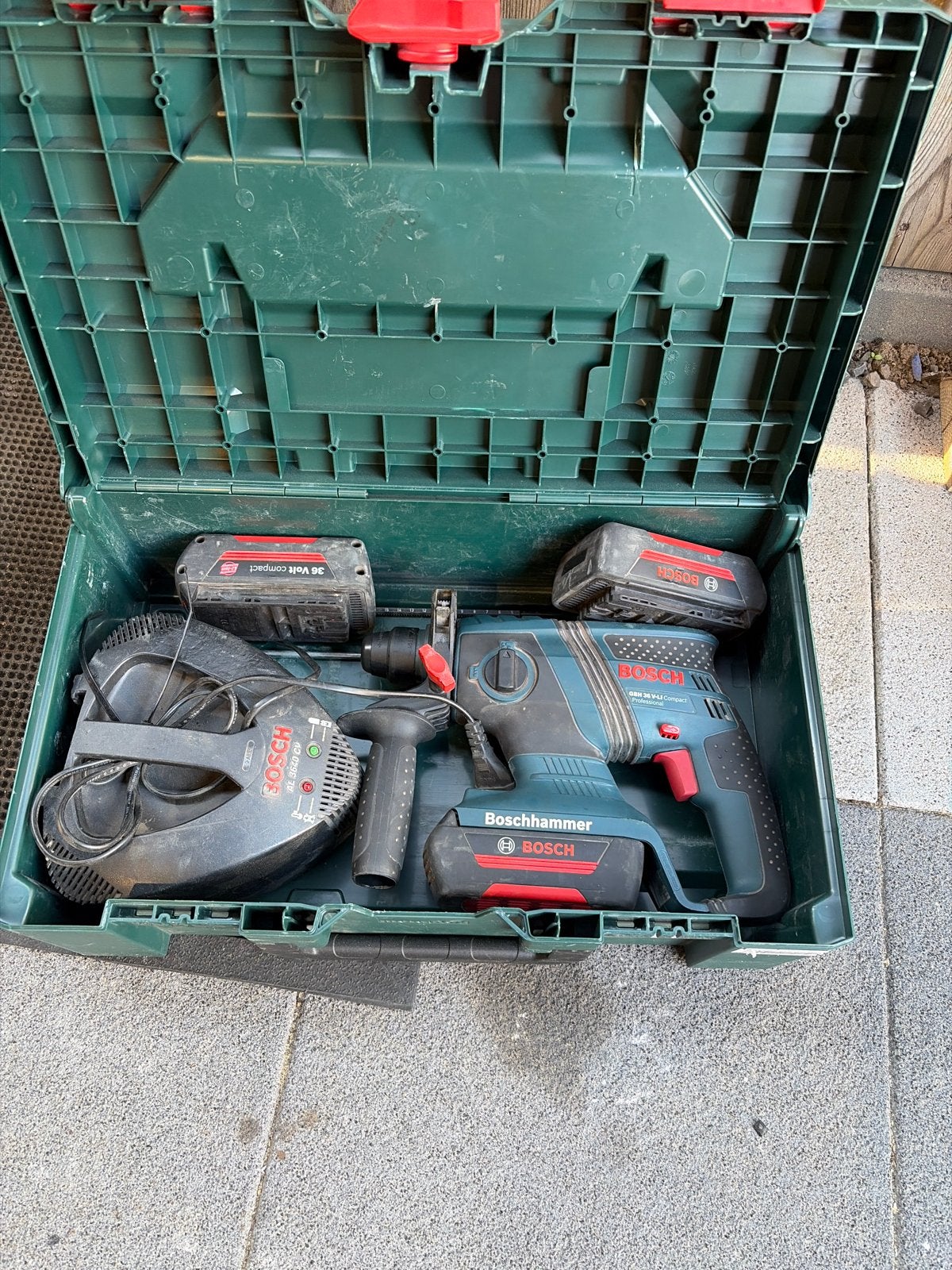 Boschhamer GBH 36V-LI Compact Professional Boorhamer, Boor- en/of Breekhamer, Ophalen of Verzenden, Klopboormechanisme, Gebruikt