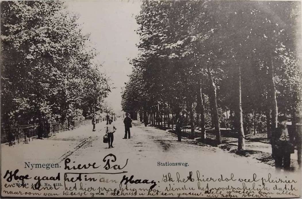 Nijmegen Stationsweg, Vivat 1901– Unieke Stempels, Verzamelen, Ophalen of Verzenden, Voor 1920, Gelopen, Gelderland