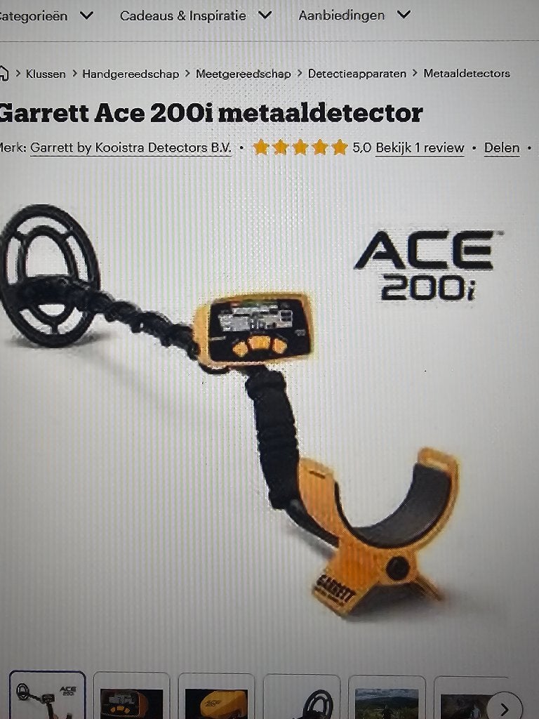 Ace 200i Metaal detector, Ophalen of Verzenden, Zo goed als nieuw, 30 cm of minder, Discriminatie metaaldetectie