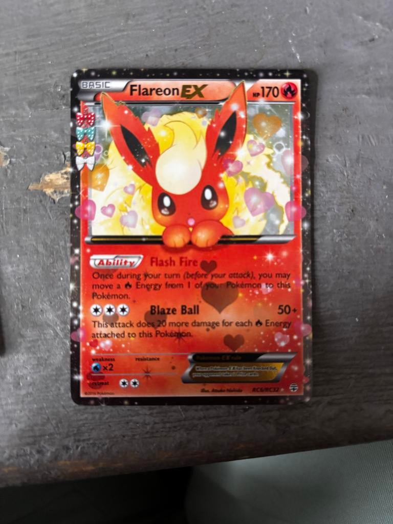 Flareon EX Pokémon Kaart - Zo goed als nieuw, Ophalen of Verzenden, Zo goed als nieuw, Losse kaart
