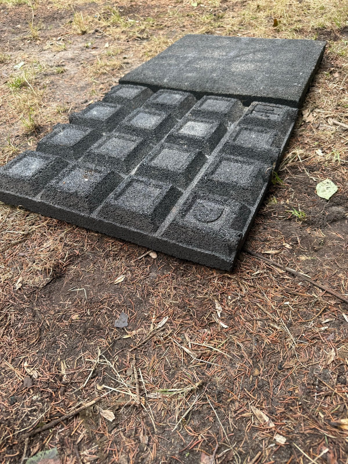 50x50x5,5cm 34 rubberen tegels vochtdoorlatend, Ophalen, Gebruikt, Rubber, Overige typen