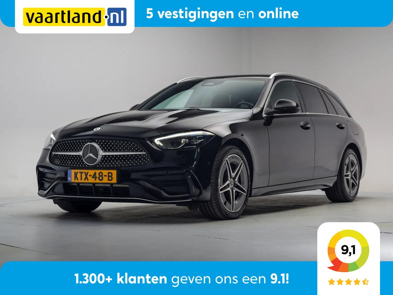 Mercedes-Benz C-Klasse Estate 300 e AMG Line [ Stoelventilat, Auto's, Automaat, Dealer onderhouden, Achterwielaandrijving, 4 cilinders