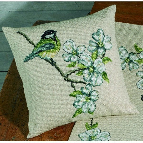 Borduurpakket Kussen tak met vogel 839324, ., Nieuw, Ophalen of Verzenden, .