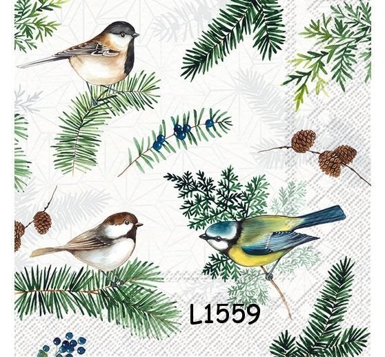 Servetten decoupage/bullet journal * vogels L1559, Hobby en Vrije tijd, Verzenden, Nieuw
