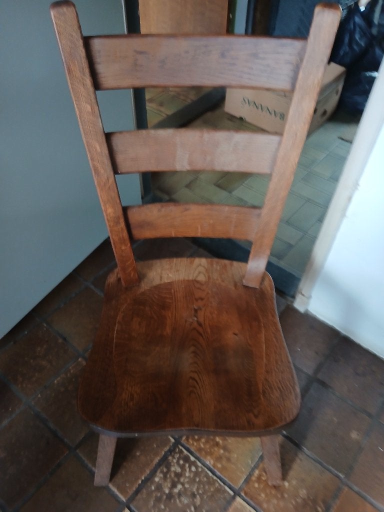 Eetkamerstoelen, Huis en Inrichting, Stoelen, Ophalen, Gebruikt, Bruin, Vier